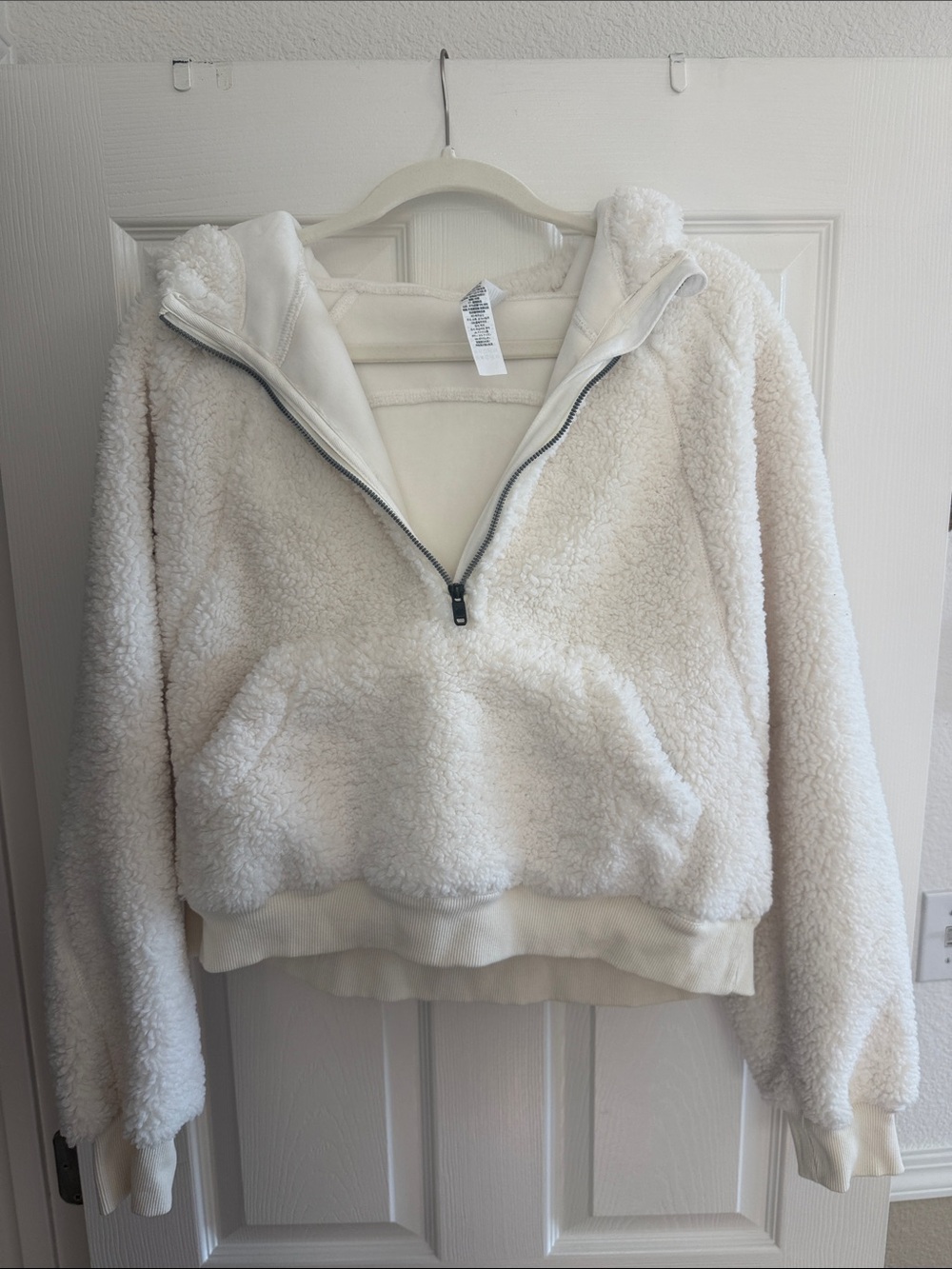 lululemon athletica Cream Sherpa Half-Zip Pullover